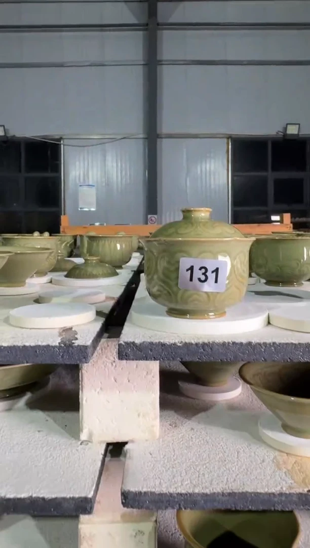 耀州窑仰山如意盖碗131