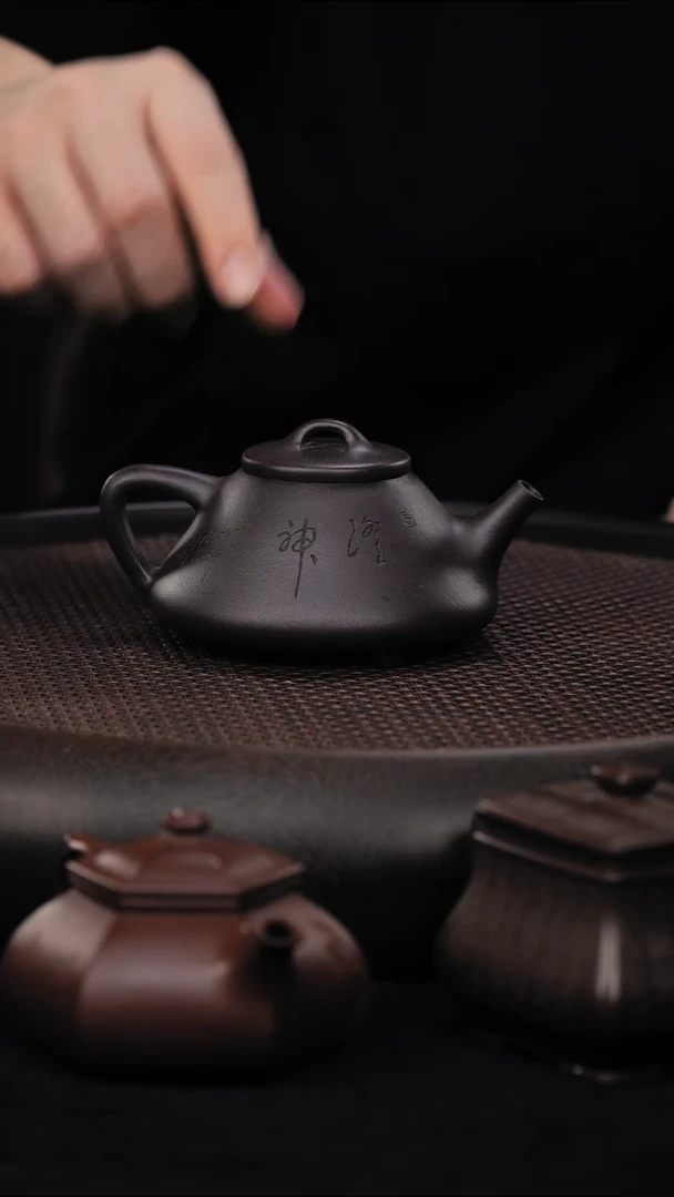 茶壶紫砂子冶石瓢 四号井紫泥