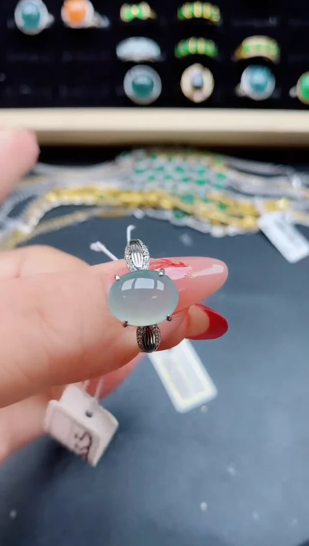 【闪购商品】翡翠戒指银S925镶嵌508050