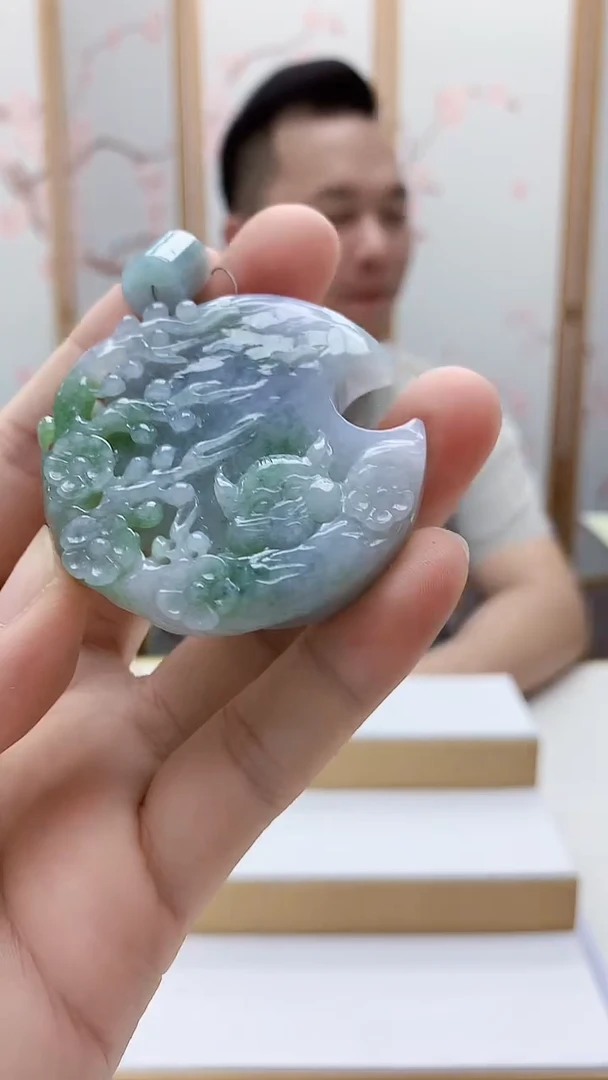未镶嵌定制翡翠5161bb-毛货挂件64