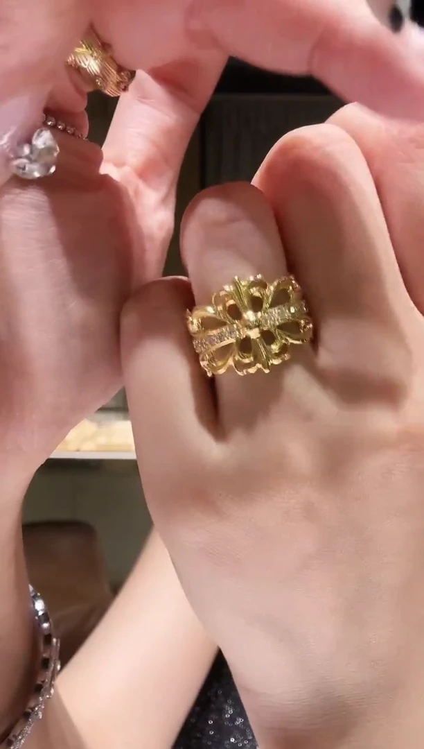 铂Pt950镶嵌戒指钻石AY0505-PT-