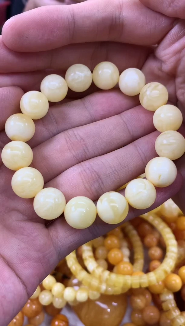 未镶嵌蜜蜡裸石手串