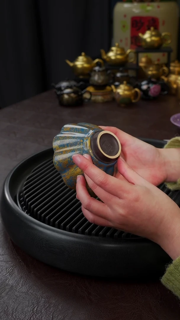 【闪购商品】杯【宜景窑大漆鎏金】杯子18