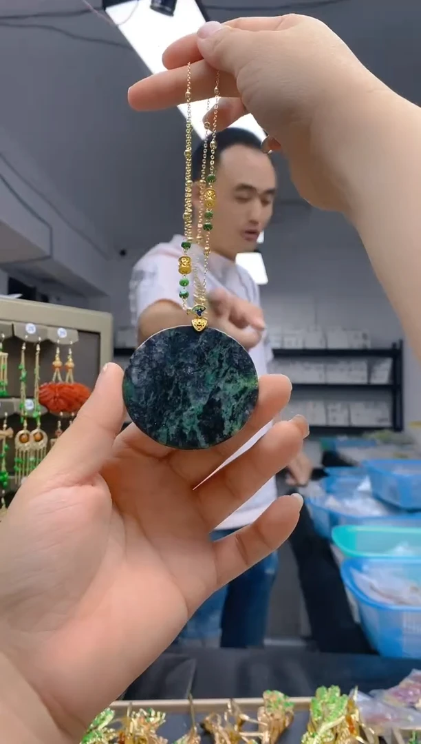 【闪购商品】翡翠耳饰合金0107翡翠锁骨链