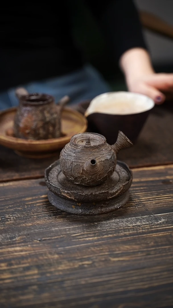 全手工制作  南蛮侧把壶