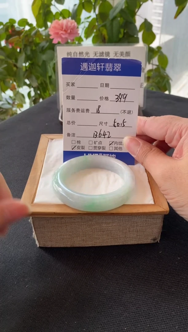 未镶嵌手镯翡翠50.5圈口 B642编码