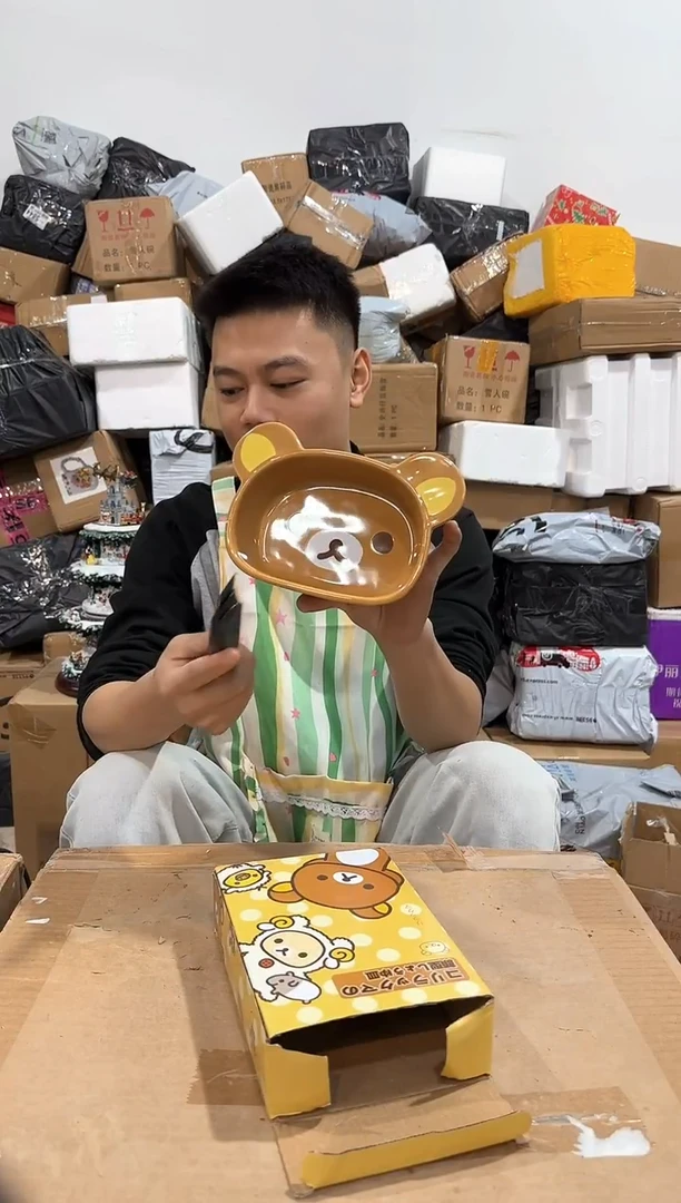 瓷片原盒熊弟深碗