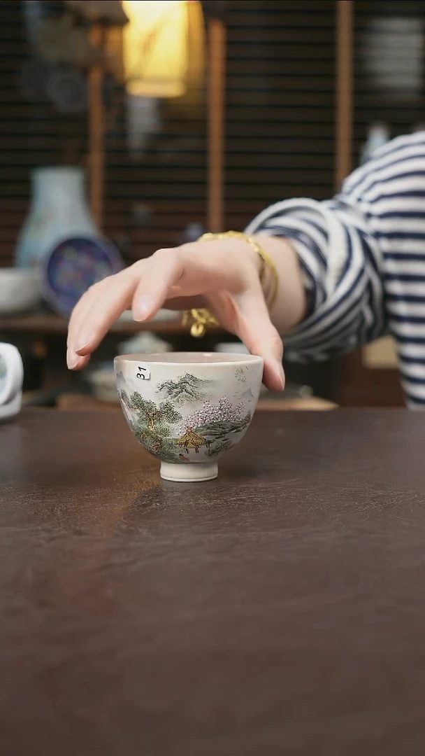 杯景德镇陶瓷杯碗柴烧多人