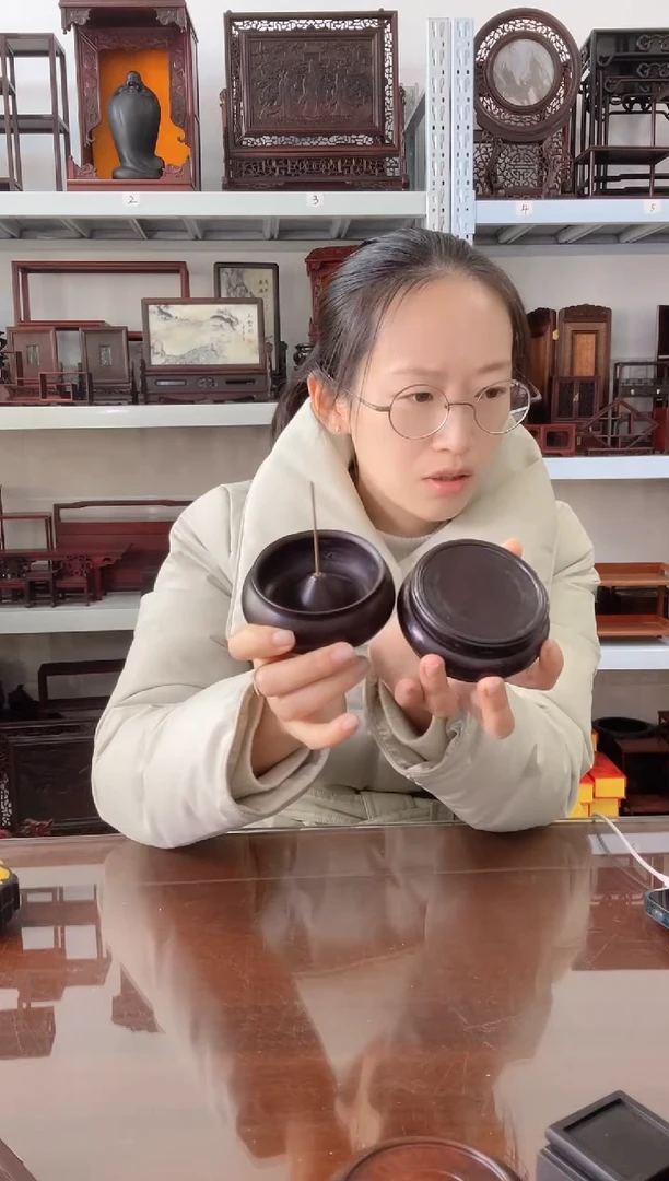 【闪购商品】刺猬紫檀（非洲黄花梨）香炉加底座20