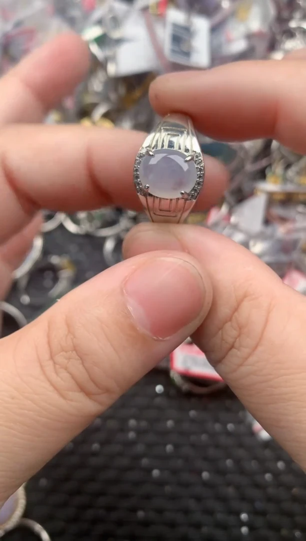 银S925镶嵌戒指翡翠222    4