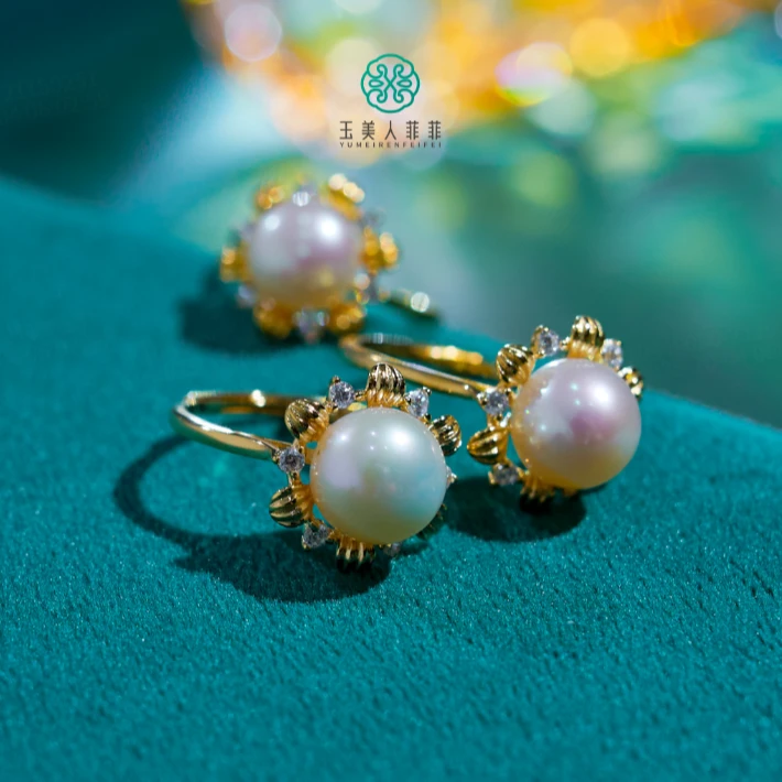 石惑珠宝~珍珠戒指约13mm%多样性发一