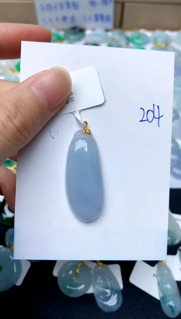 【闪购商品】翡翠颈饰18K金镶嵌204天然A货翡翠