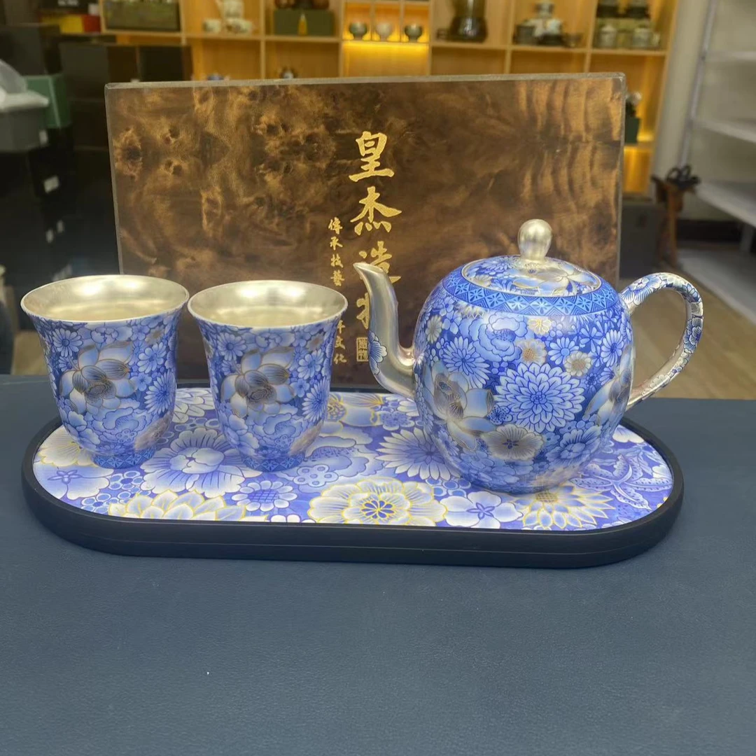 【闪购商品】青花美人肩一壶两杯+干泡茶盘@@ZH2134