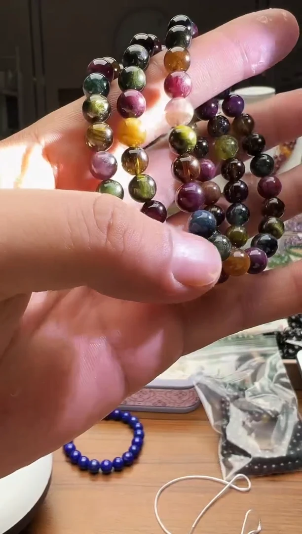 未镶嵌手链碧玺猫眼碧玺008  多样性发一