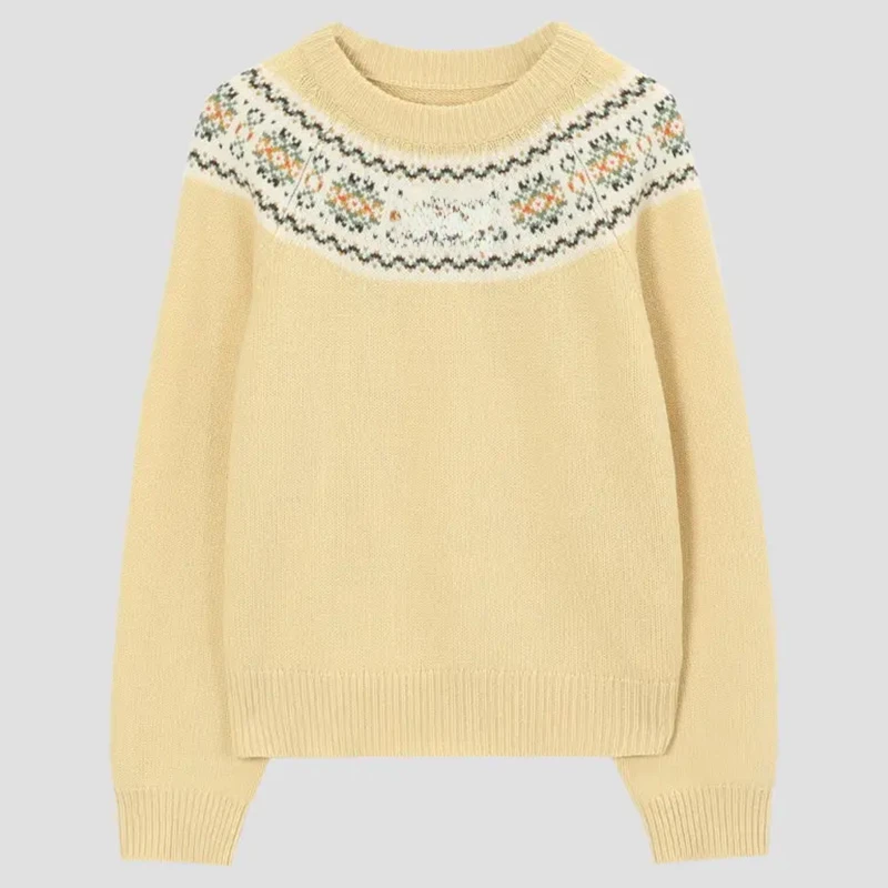 Lena-2024新款时尚撞色百搭套头上衣优雅减龄显瘦5566046