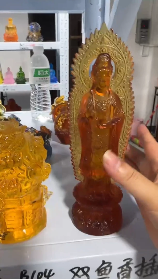 手工艺品琉璃古法琉璃  完品 观音