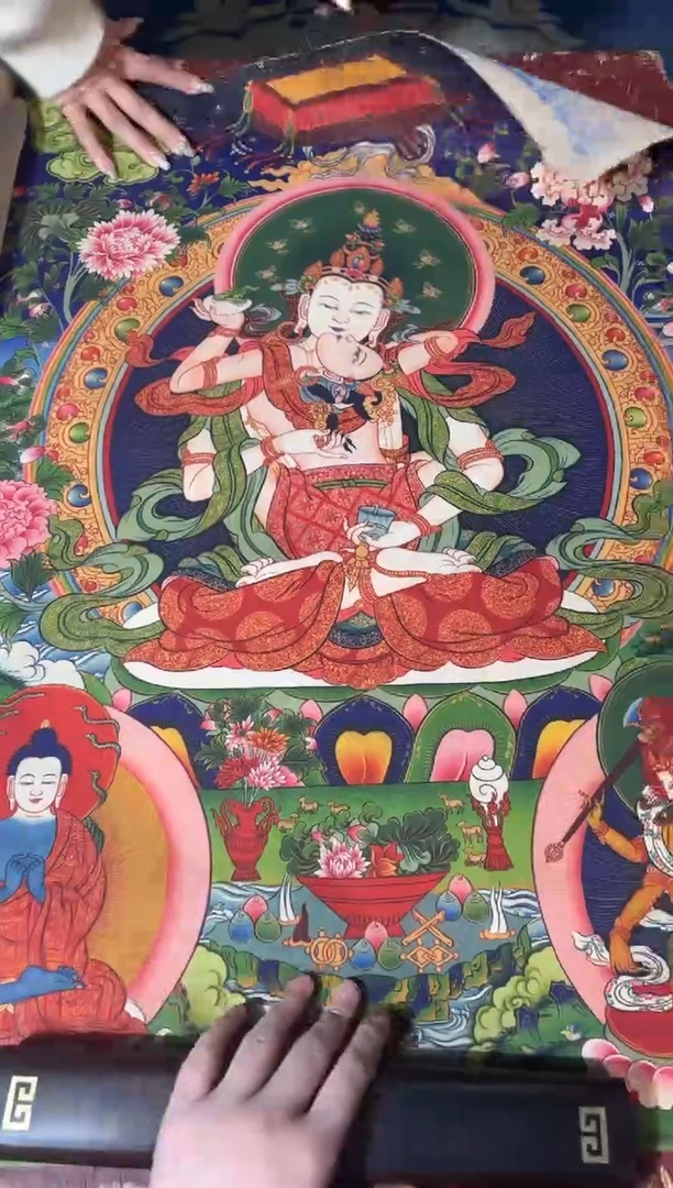 卷轴画龙妹的唐卡tk16