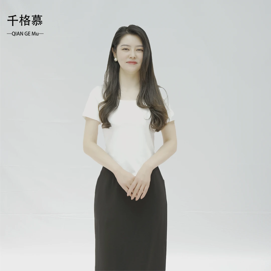 千格慕夏季气质方领休闲抗起球女士棉白色T恤短袖修身显瘦上衣