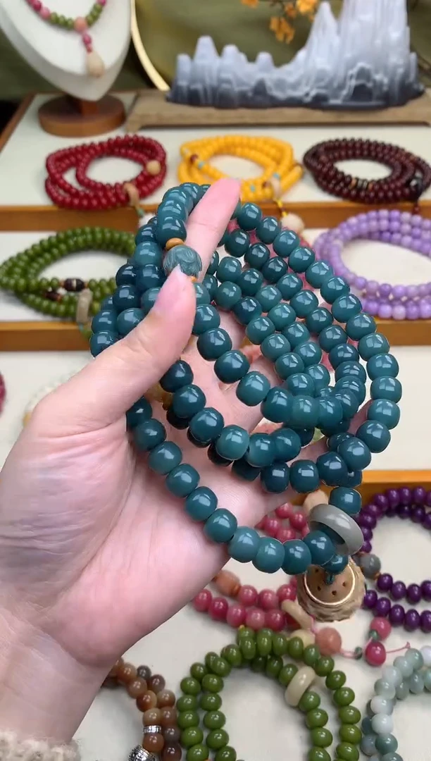 【闪购商品】白玉菩提手串水墨丹青