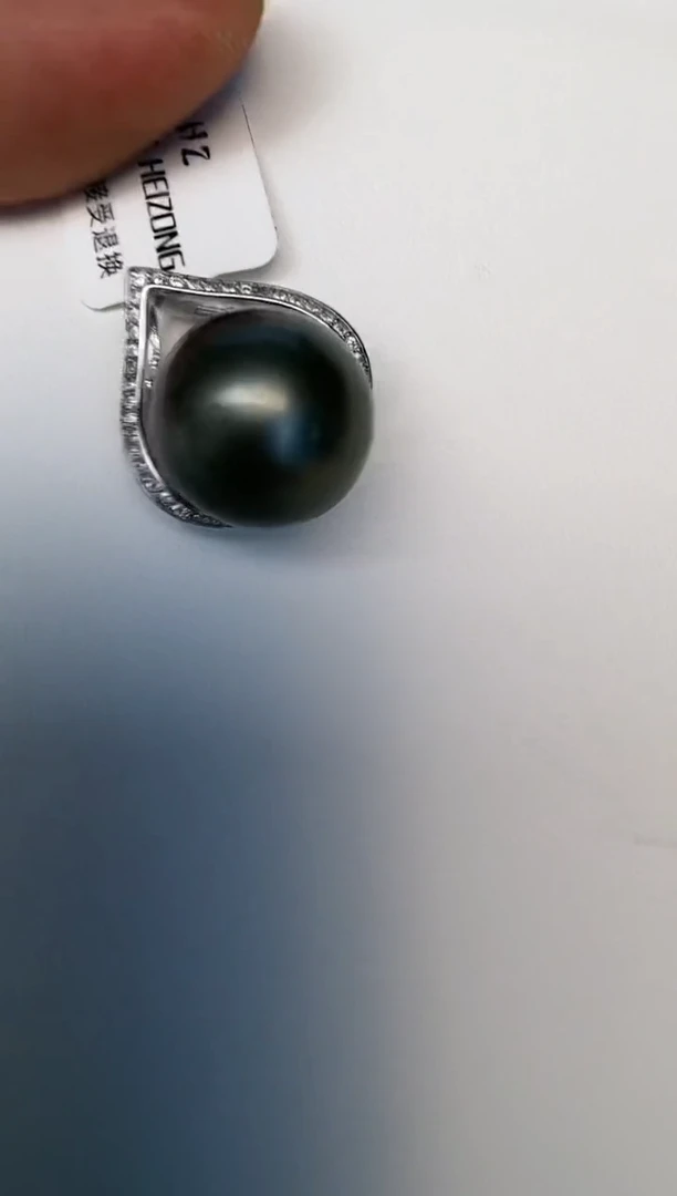 海水珍珠银S925镶嵌颈饰吊坠