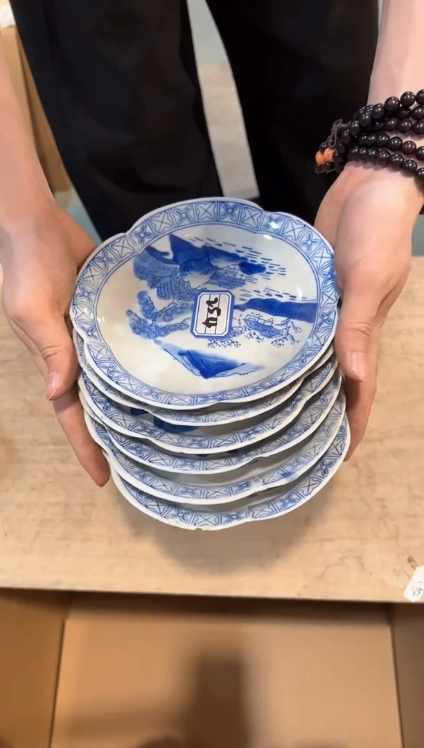 A3287中古瓷器 茶器周边/6瑕