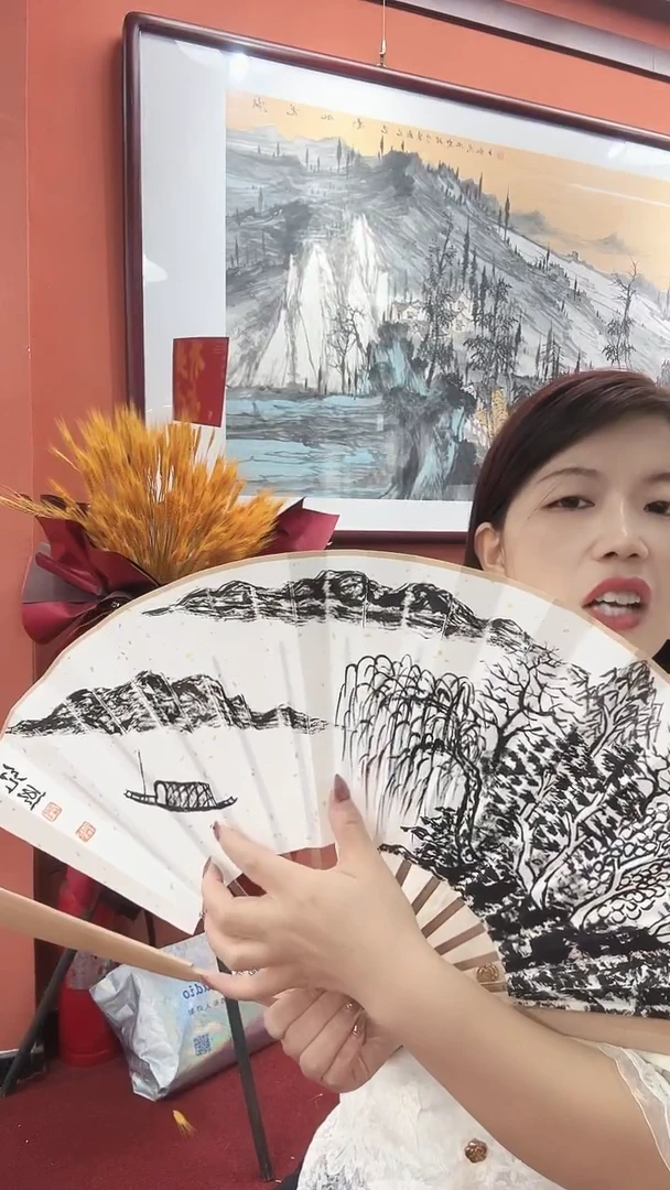 国画严纪照/国画/扇面