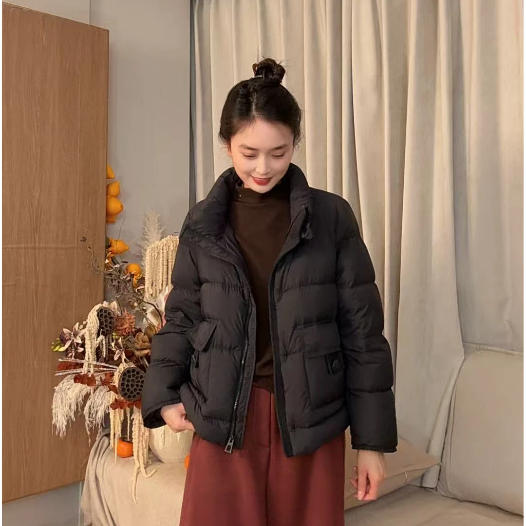 89210-冬季拉链90鸭绒休闲羽绒服常规长袖保暖韩版百搭时尚