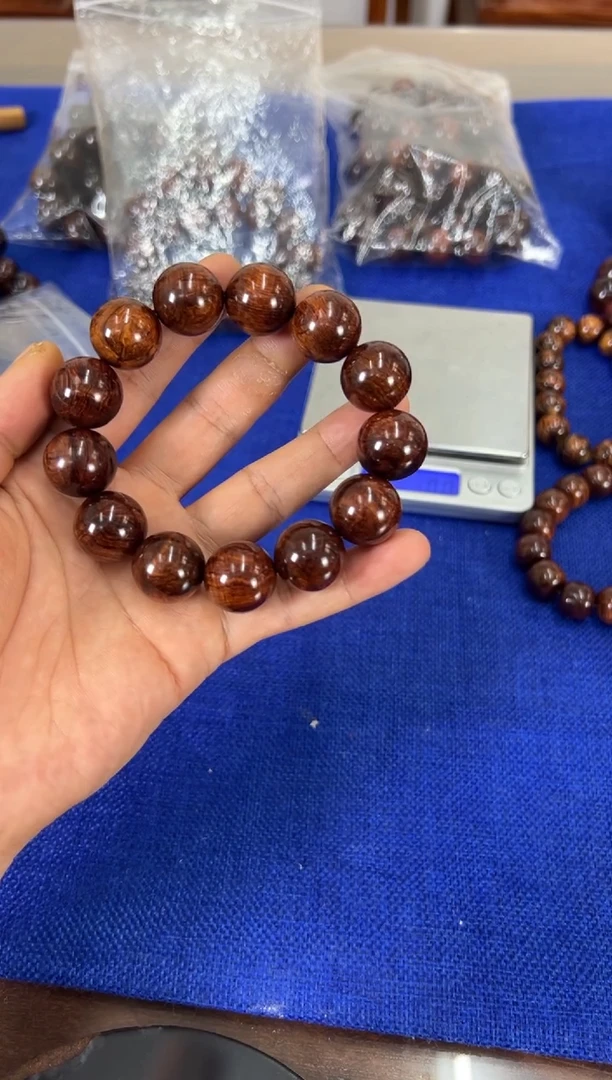 手串/手链黄花梨/降香黄檀1.8水波纹紫油梨手串