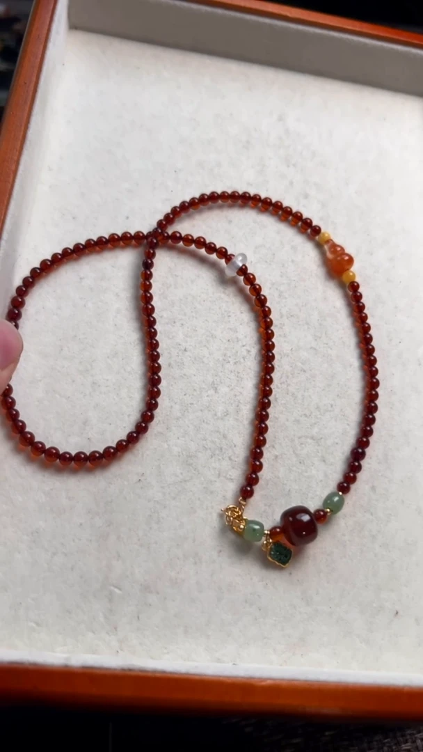 血珀项链未镶嵌血珀多宝项链