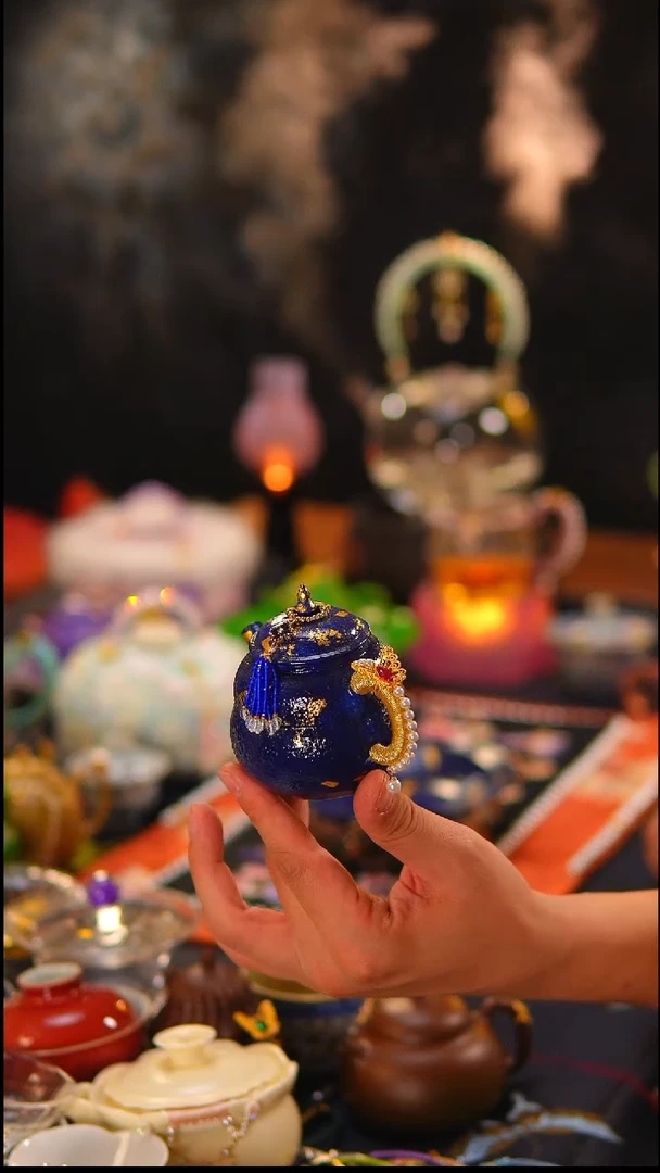 102大漆蓝色壶壶