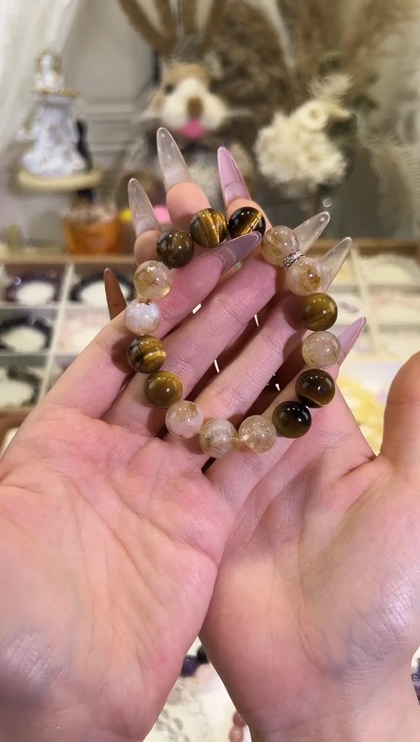 水晶手串未镶嵌黄塔晶