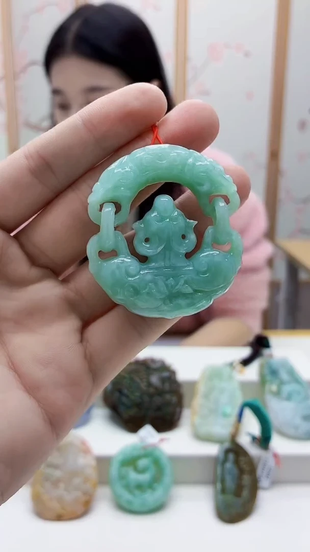 未镶嵌定制翡翠4812bb-毛货挂件33