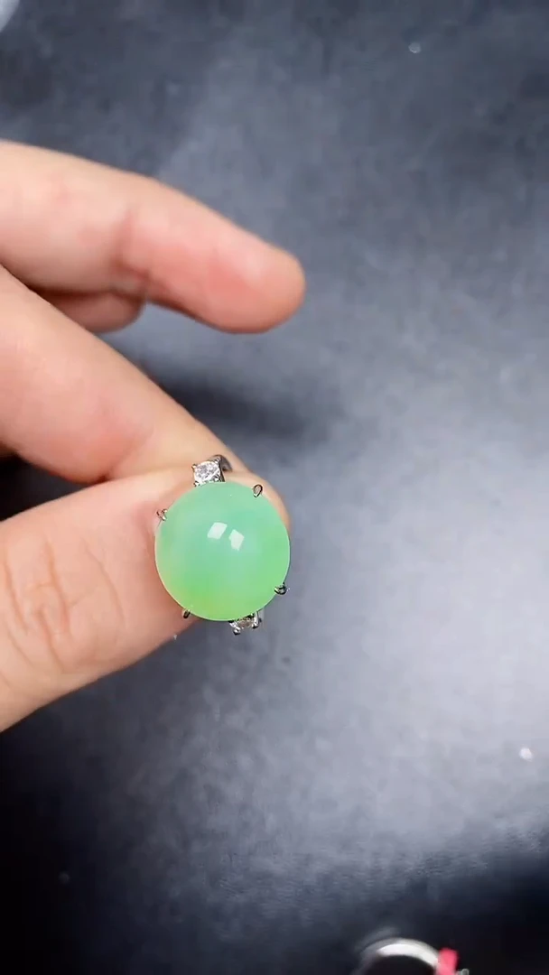 银S925镶嵌戒指翡翠2950