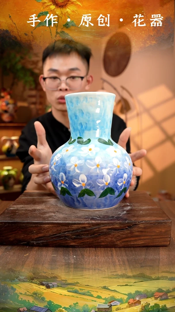 摆件陶18-118口径9高度21 手工测量 1-2误差