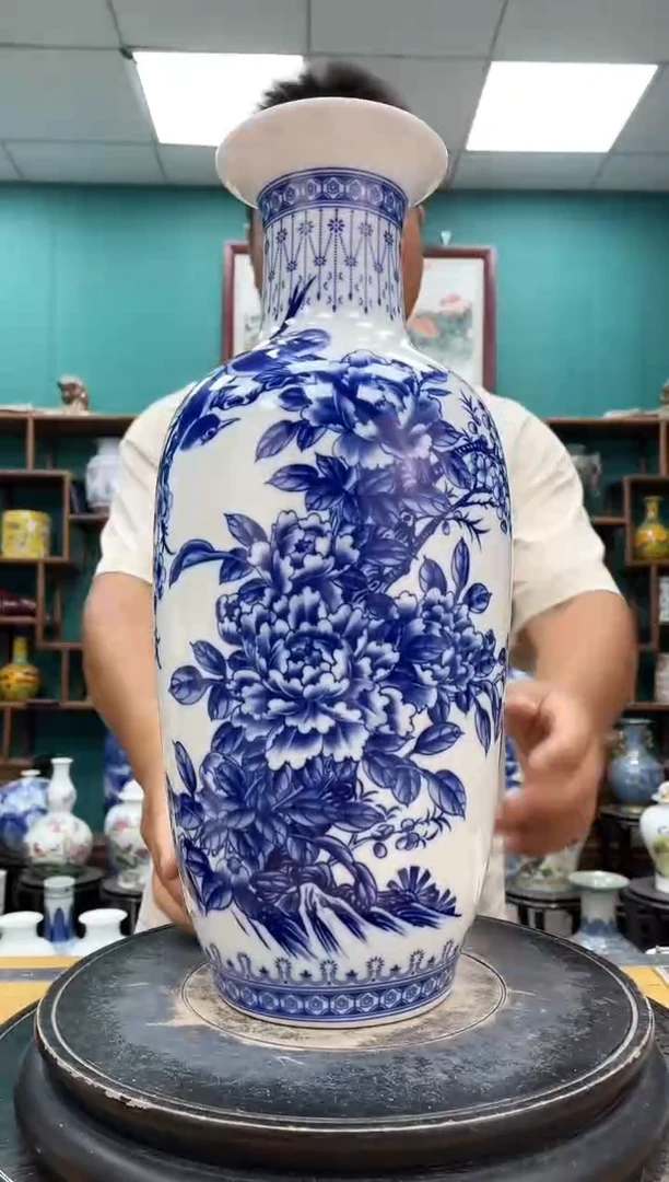 摆件青花富贵平安陶瓷摆件