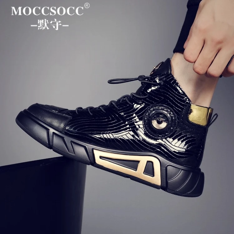 MOCCSOCC马丁靴男时尚潮流冬季男鞋轻奢高级感设计潮鞋百搭休闲鞋