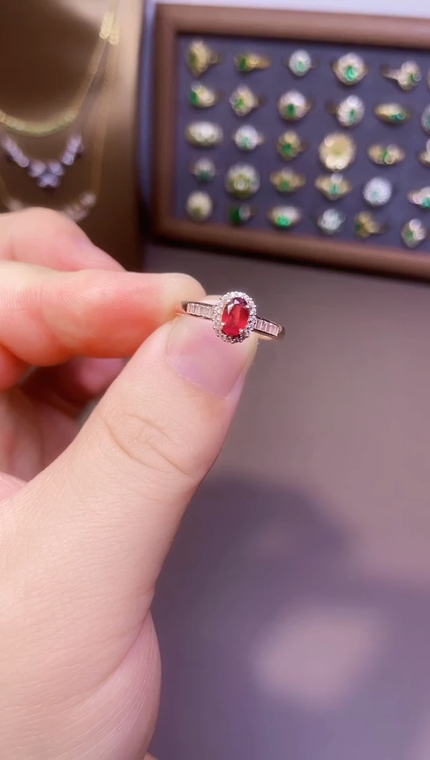 【闪购商品】红宝石戒指银S925镶嵌一枚