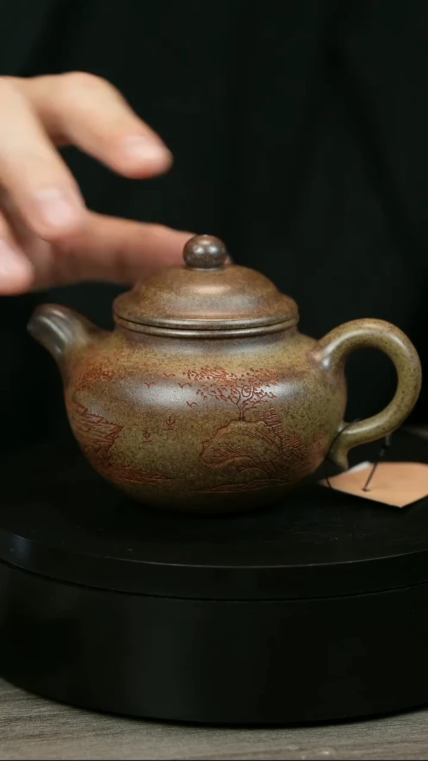 茶壶紫砂释*H2031李琴柴烧江南莲子