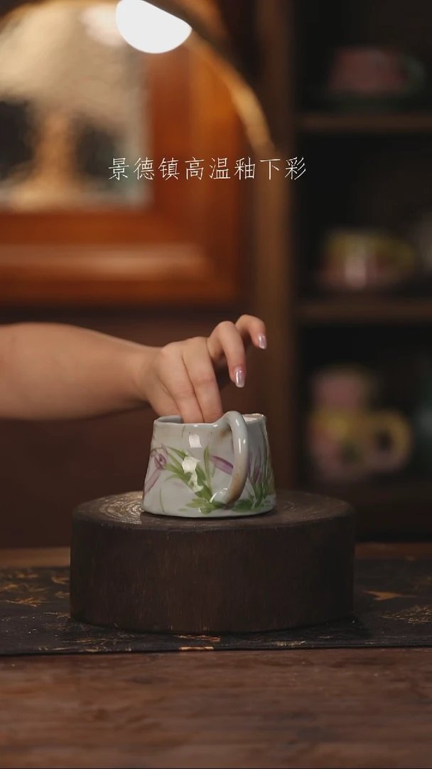 陶瓷景德镇高温釉下手绘陶瓷078