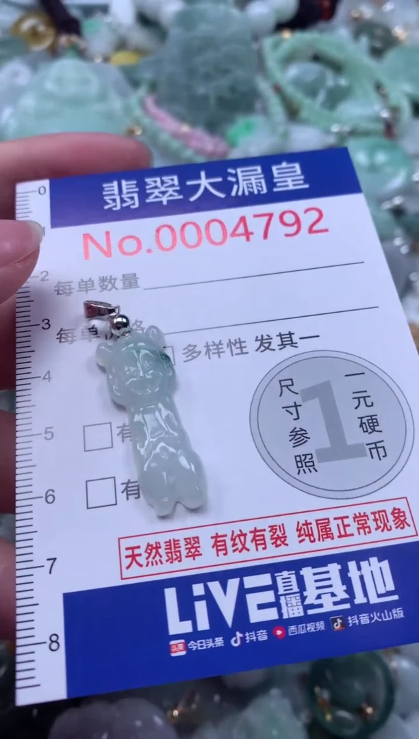 翡翠未镶嵌吊坠(不含链)4792