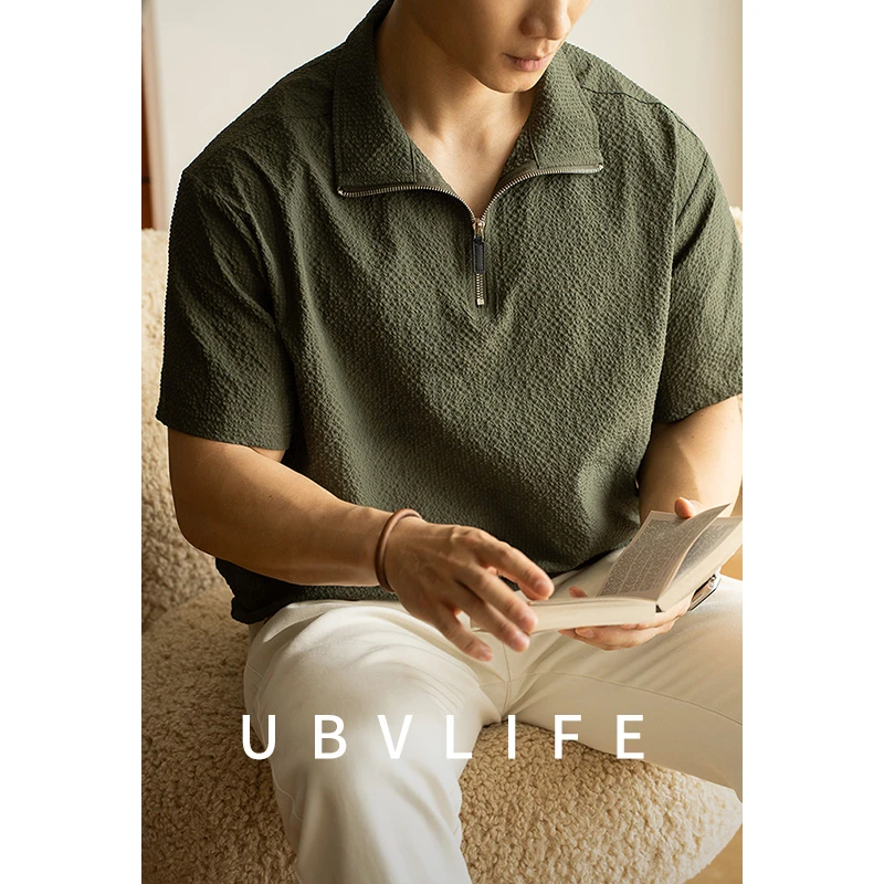 美式速干冰丝凉感透气翻领短袖T恤男款2025夏季轻商务休闲POLO衫