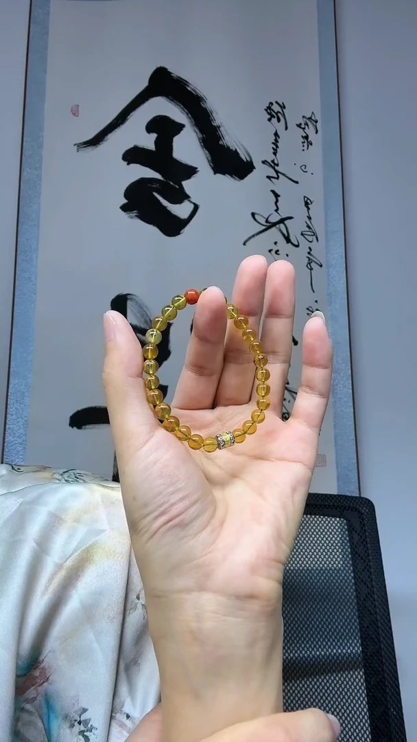 未镶嵌琥珀手串卡6+