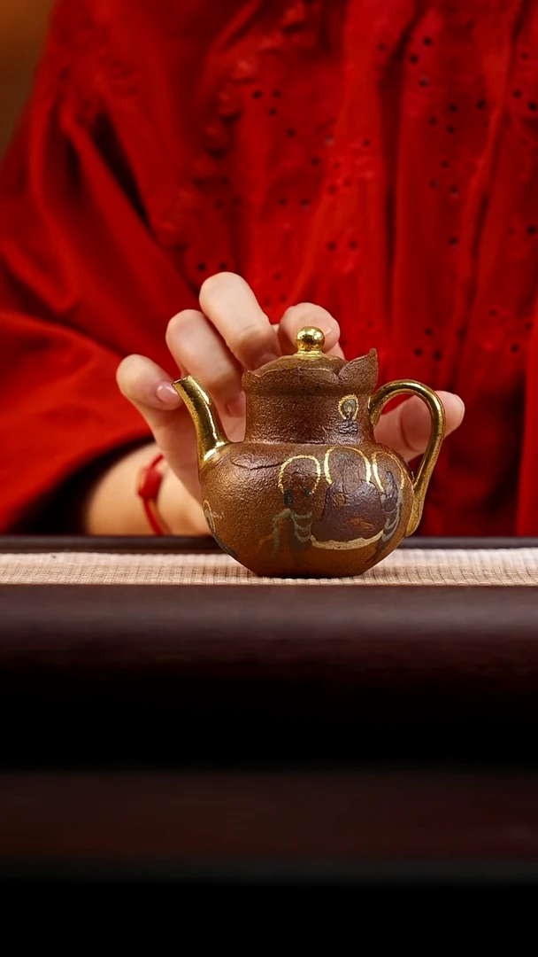 茶壶紫砂柴烧敦煌系列高僧帽