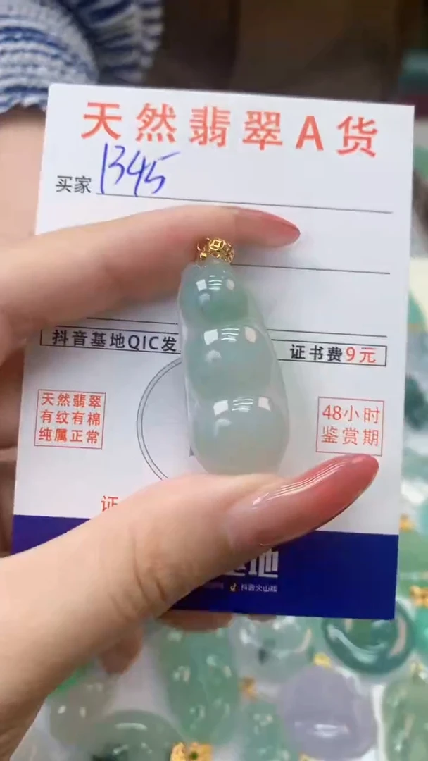 颈饰银S925镶嵌翡翠天然A货翡翠挂件