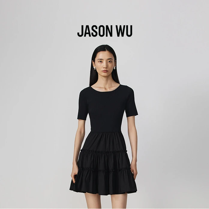 【夏季推荐】JASON WU 25年针梭织拼接裙子长裙连衣裙蛋糕裙