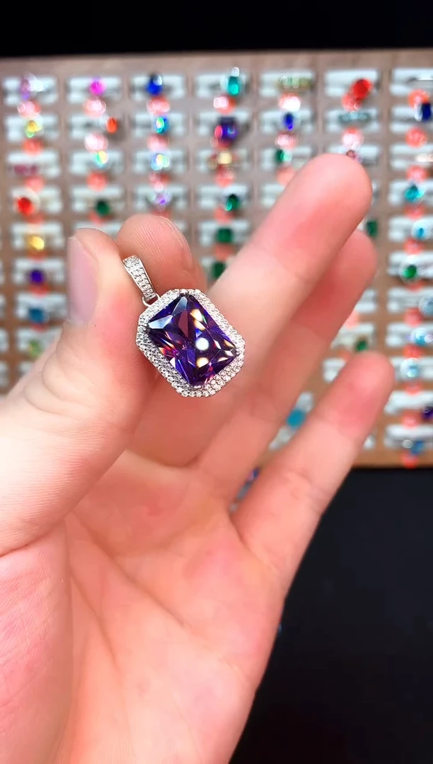 吊坠(赠链)银S925镶嵌紫晶......