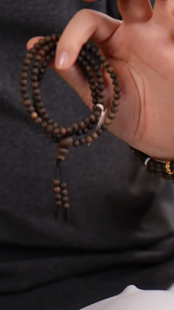 手串沉香J24112703虫漏沉水