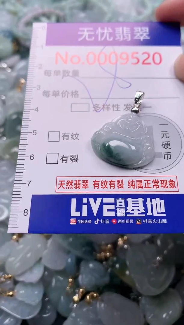 吊坠(不含链)未镶嵌翡翠9520