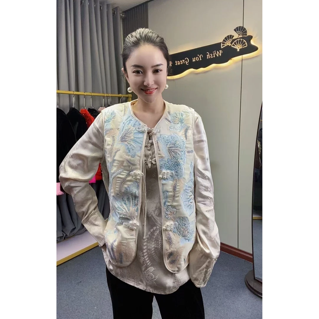 24123【国风】冬季女士棉马甲