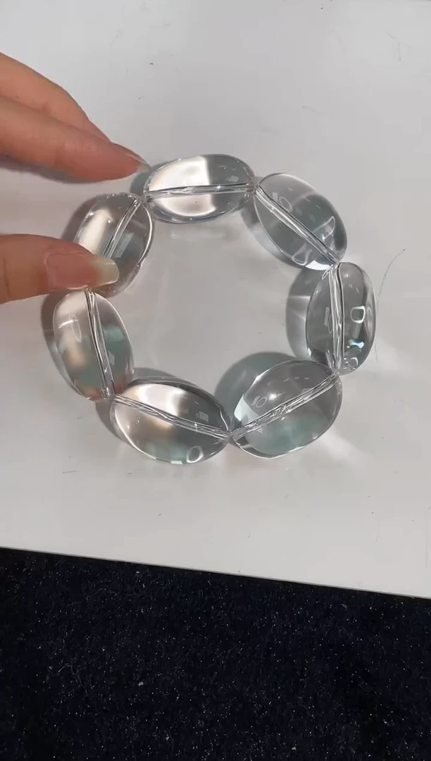 水晶手链未镶嵌2号利姆利亚白水晶超大号单圈